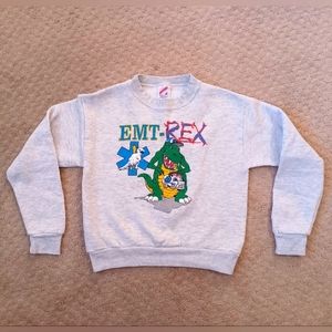 Kid's EMT Rex Sweatshirt - Grey Multi (M/10-12)